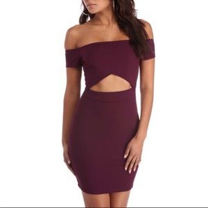 Windsor Plum Cut Out Dress